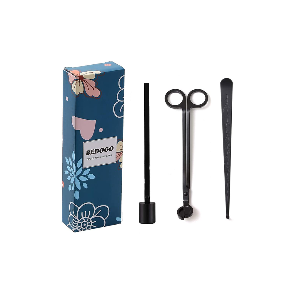 BEDOGO flower theme 3 in 1 Candle Tools - Wick Trimmer - Wick